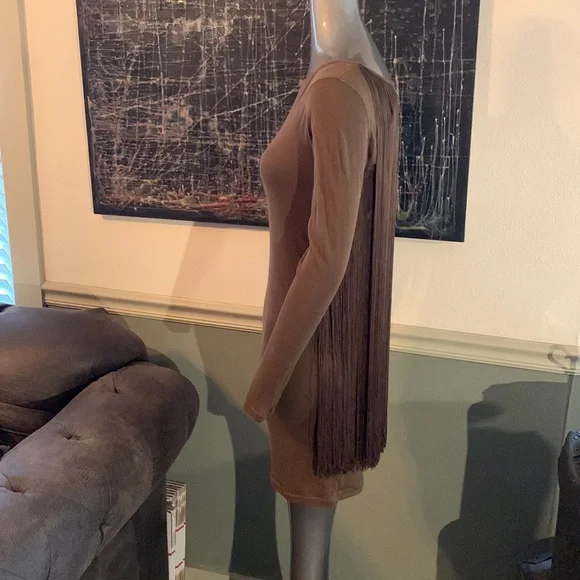 Stella McCartney Fringed Long-Sleeve Dress